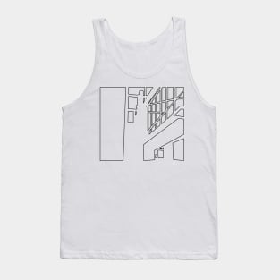 minimalist line architectures drawing - Bau Haus-Design Tank Top